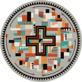 American Dakota Abstract Cross Gray Rug BuyAreaRugs.com -