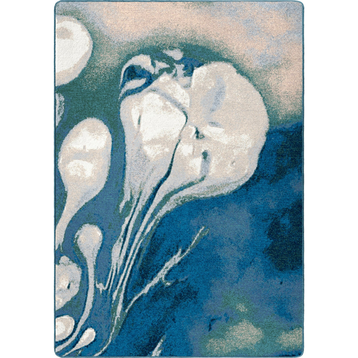 American Dakota Abstract Jellyfish Ocean Blue Rug - 0472OCB234
