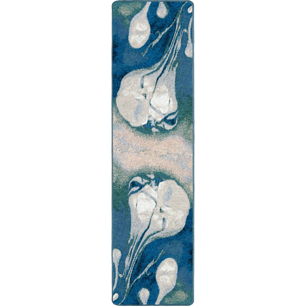 American Dakota Abstract Jellyfish Ocean Blue Rug - 0472OCB234