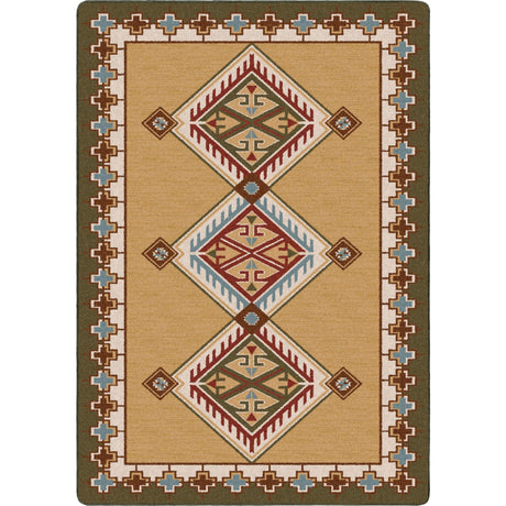 American Dakota Ancestry Green Rug