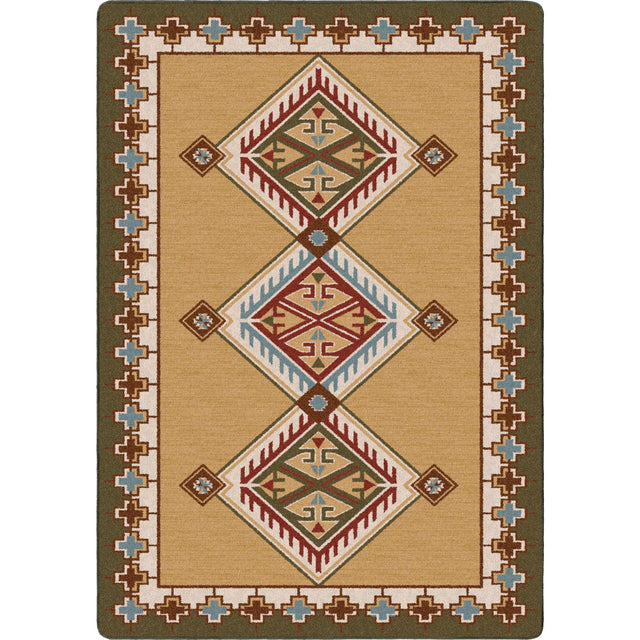 American Dakota Ancestry Green Rug