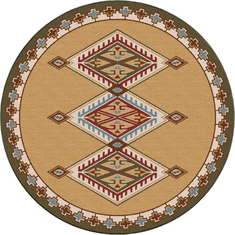 American Dakota Ancestry Green Rug