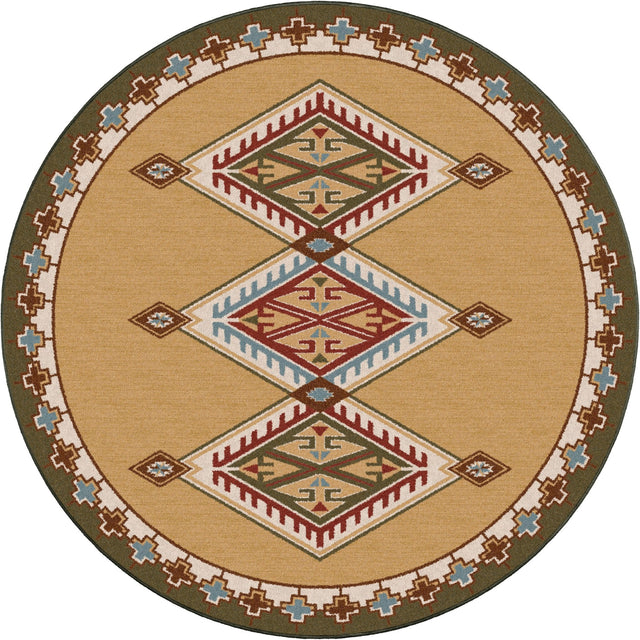 American Dakota Ancestry Green Rug