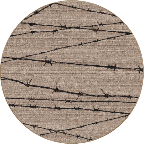 American Dakota Barbed Wire Natural Rug - 0192NAT234