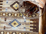 American Dakota Barred Blue Rug - ZZAD0575BLU234