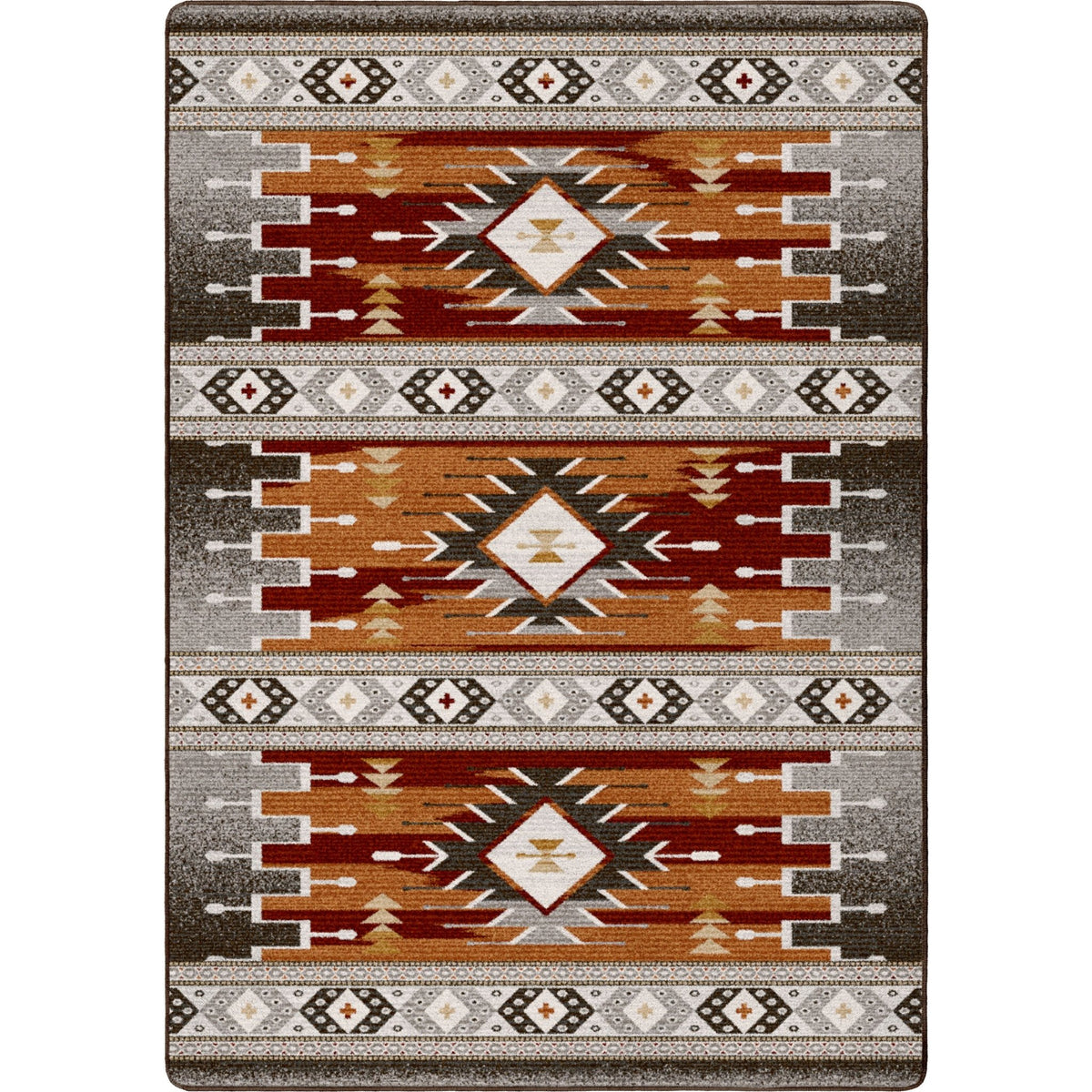 American Dakota Barred Rust Rug - ZZAD0575RST234