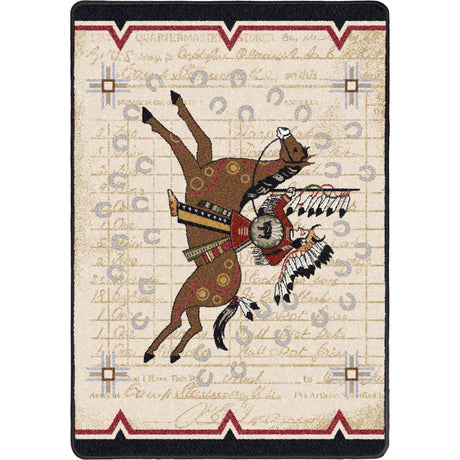 3x4 American Dakota Three Sisters Garnet Rug