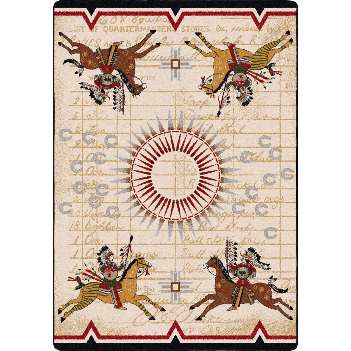 American Dakota Three Sisters Garnet Rug