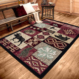 American Dakota Bear Creek Lodge Red Rug - 0177RED234