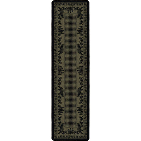 American Dakota Bear Family Green Rug - 0116GRN234