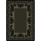 American Dakota Bear Family Green Rug - 0116GRN234