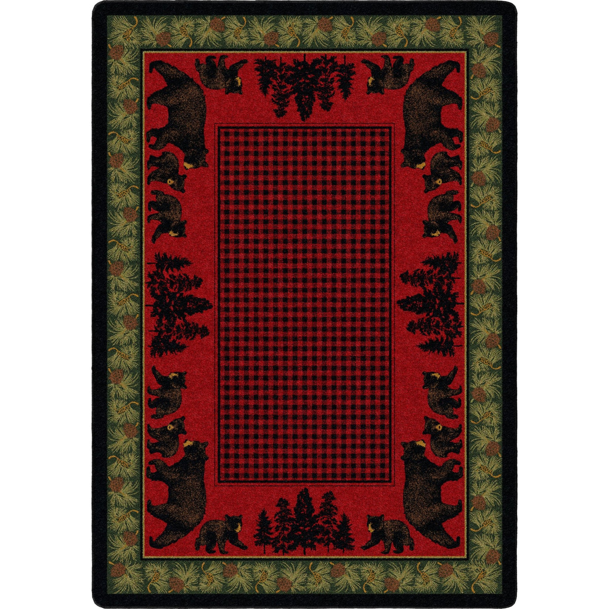 American Dakota Bear Family Multi Rug - 0116MUL234