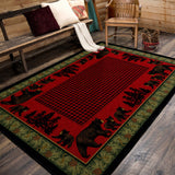 American Dakota Bear Family Multi Rug - 0116MUL234