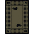 American Dakota Bear Refuge Green Rug - 0088GRN234