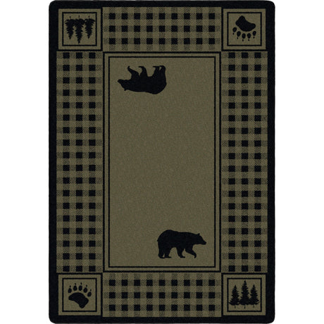 American Dakota Bear Refuge Green Rug - 0088GRN234