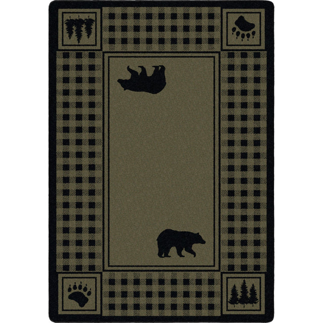 American Dakota Bear Refuge Green Rug - 0088GRN234