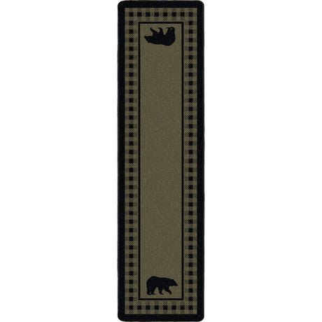 American Dakota Bear Refuge Green Rug - 0088GRN234