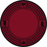 American Dakota Bear Refuge Red Rug - 0088RED234