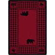 American Dakota Bear Refuge Red Rug - 0088RED234