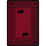 American Dakota Bear Refuge Red Rug - 0088RED234