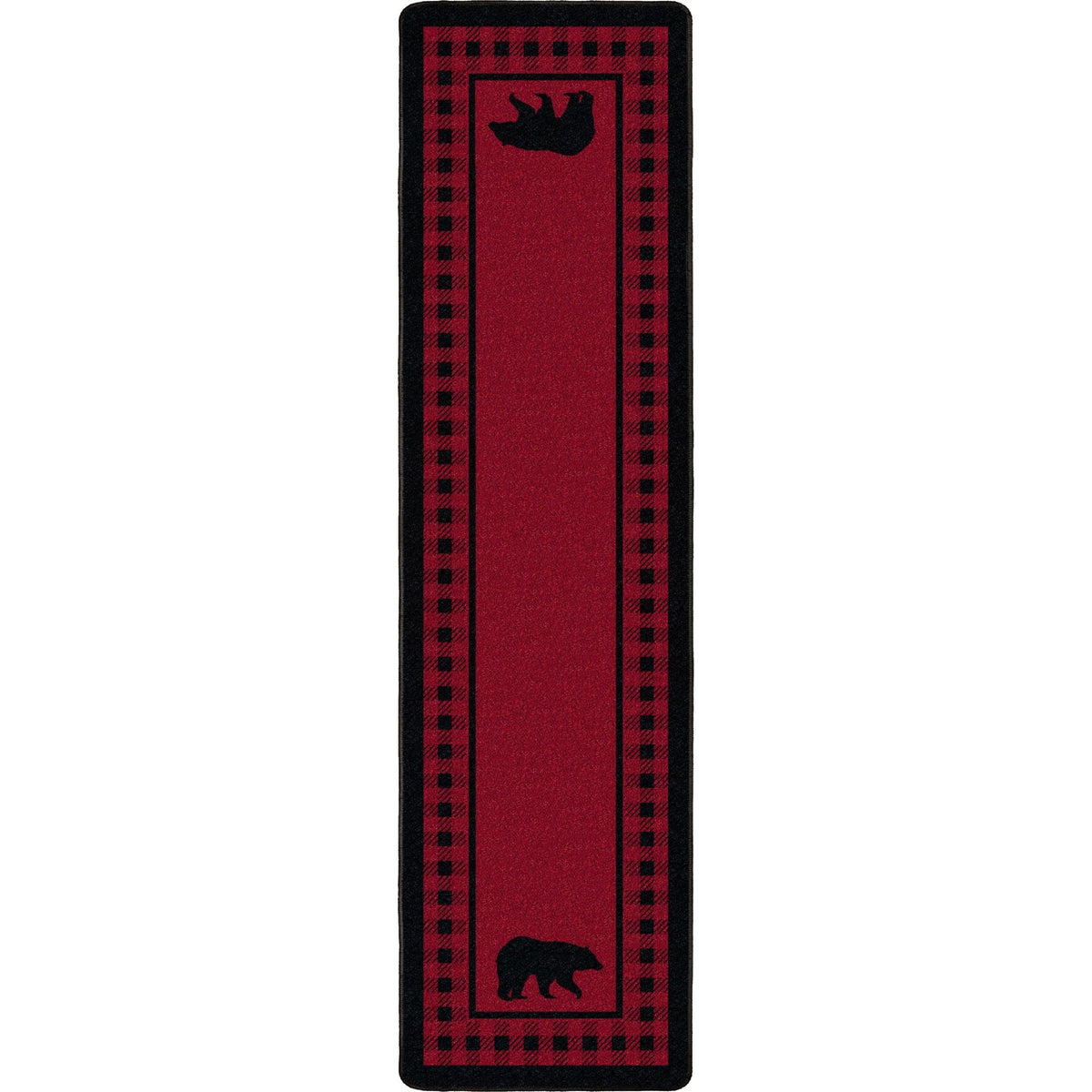 American Dakota Bear Refuge Red Rug - 0088RED234