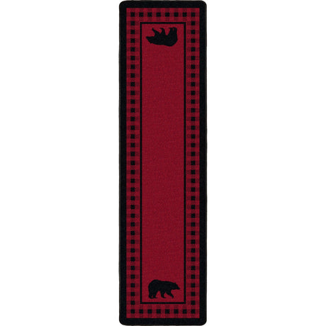 American Dakota Bear Refuge Red Rug - 0088RED234