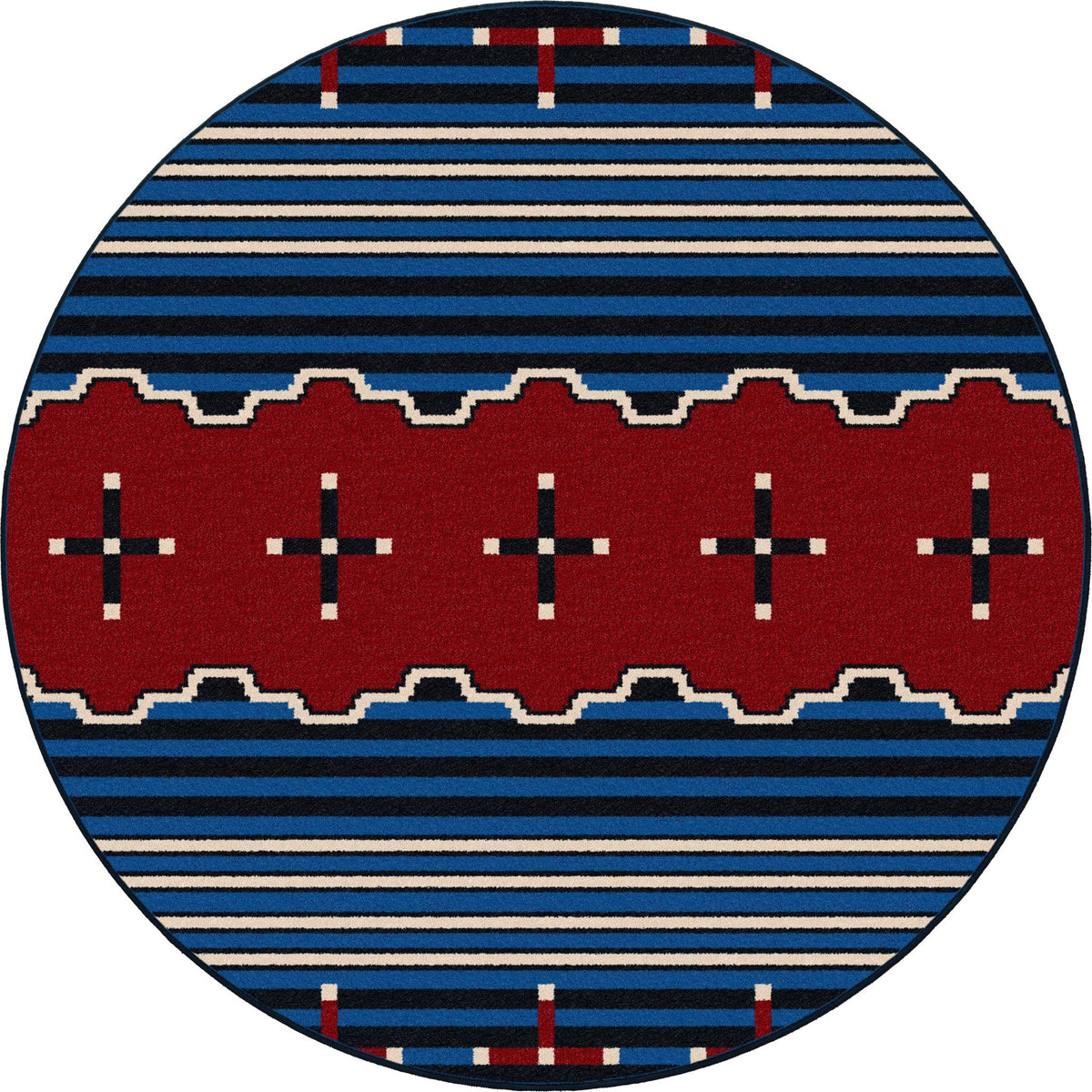 American Dakota Big Chief 2 Blue Rug