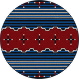 American Dakota Big Chief 2 Blue Rug