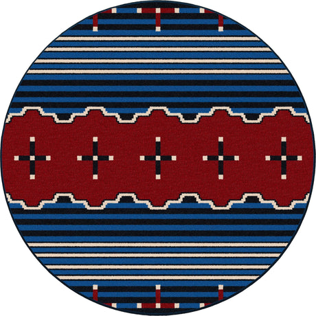 American Dakota Big Chief 2 Blue Rug