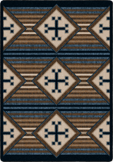 American Dakota Bison Creek Black and Russet Rug - 0794BAR234