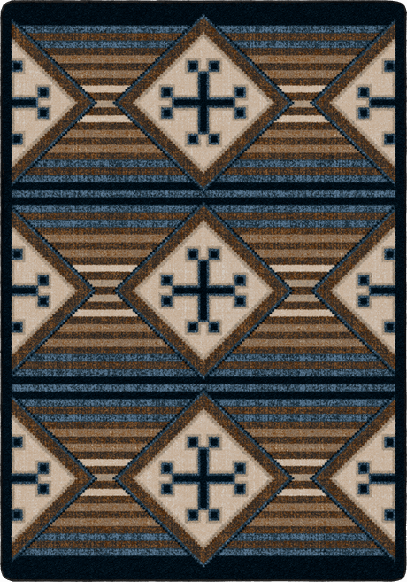 American Dakota Bison Creek Black and Russet Rug - 0794BAR234
