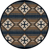 American Dakota Bison Creek Black and Russet Rug - 0794BAR234