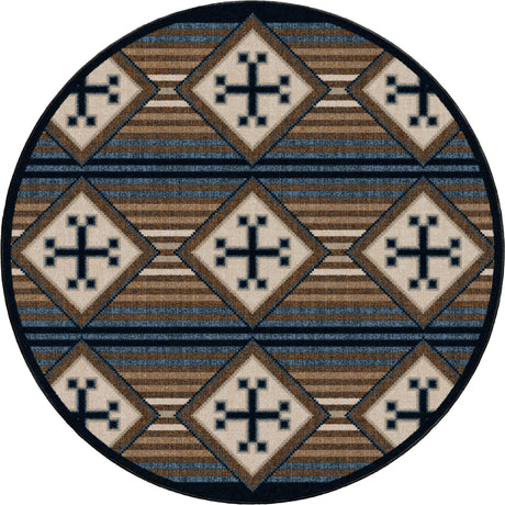 American Dakota Bison Creek Black and Russet Rug - 0794BAR234