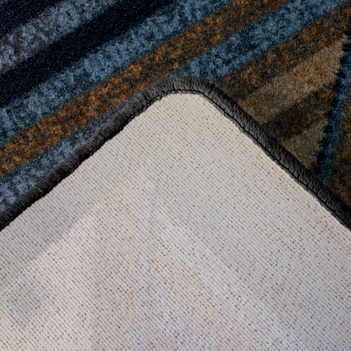 American Dakota Bison Creek Black and Russet Rug - 0794BAR234