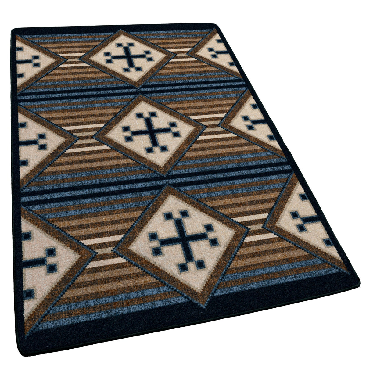 American Dakota Bison Creek Black and Russet Rug - 0794BAR234