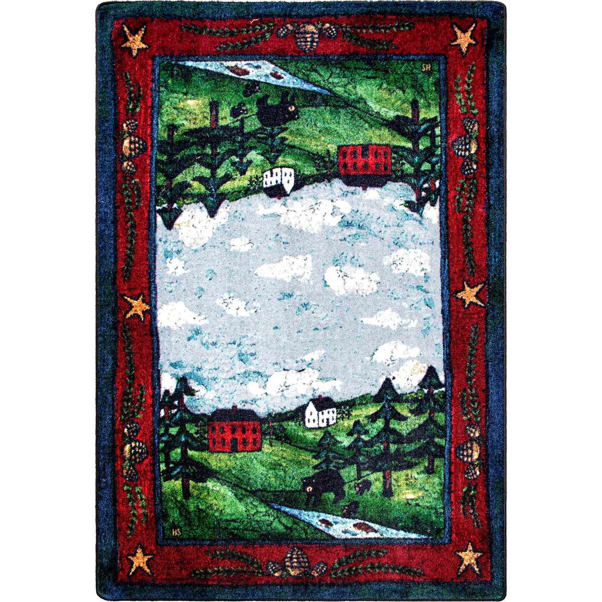American Dakota Black Bear Creek Crackle Rug - 0209CRK234