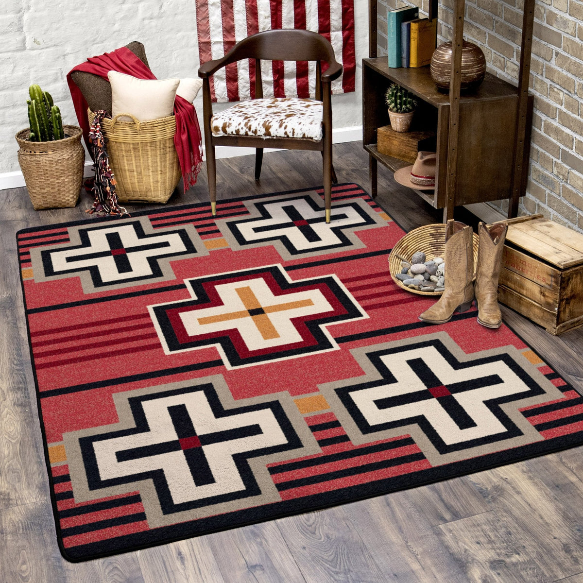 American Dakota Bounty Red Rug