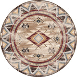 American Dakota Bow Strings Distressed Brown Rug