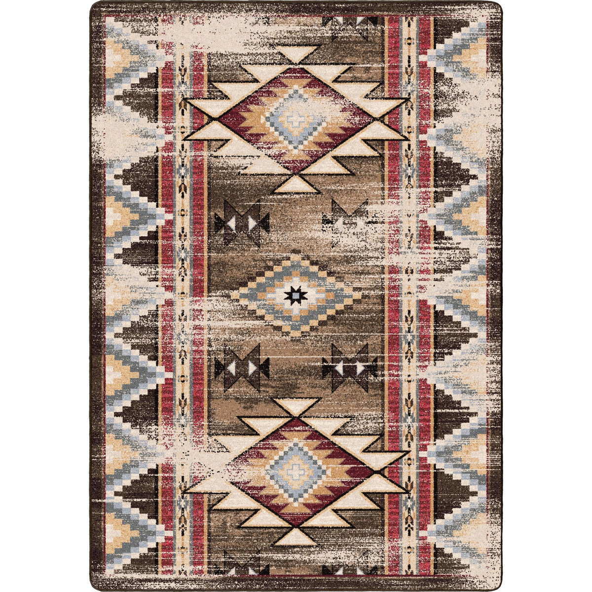 American Dakota Bow Strings Distressed Brown Rug