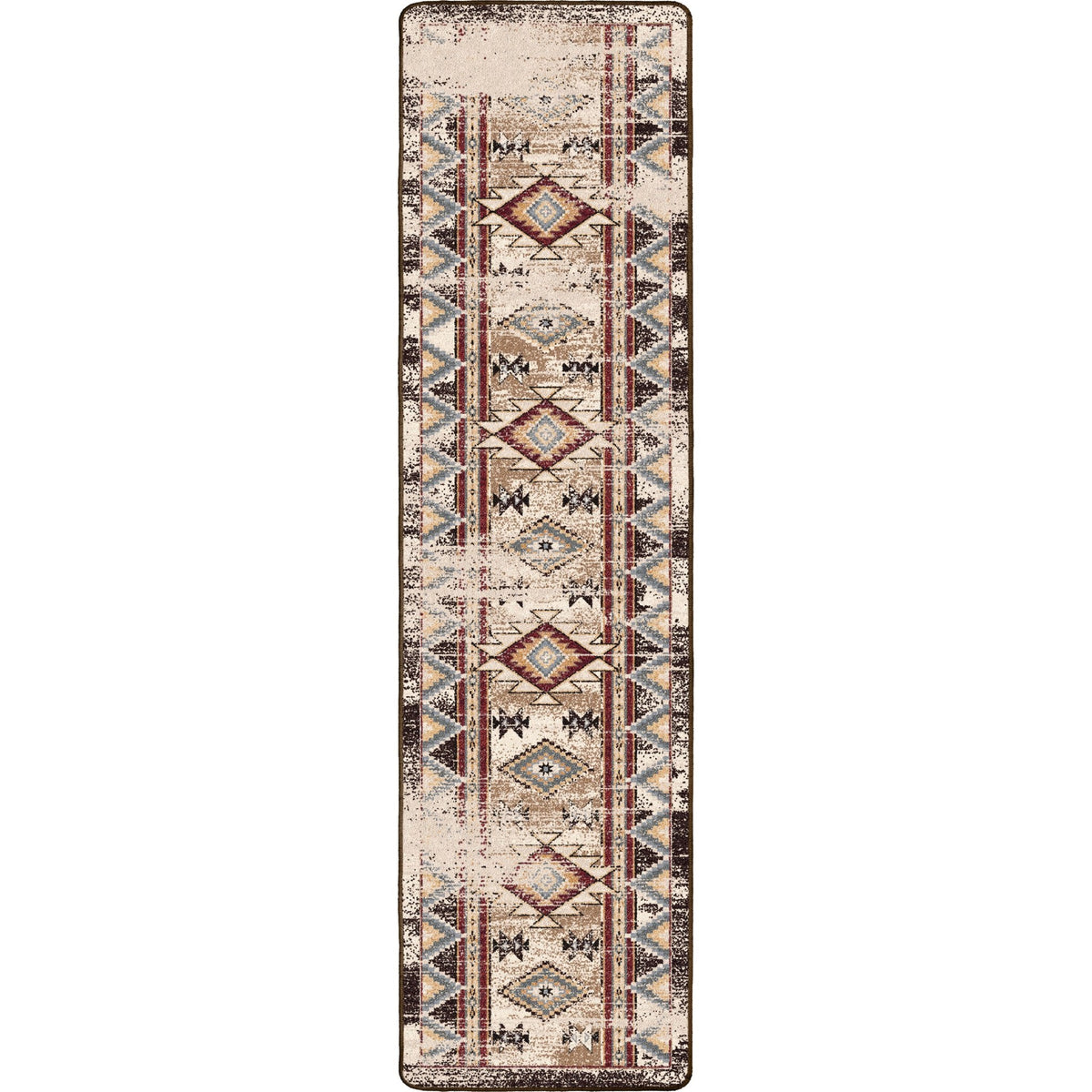 American Dakota Bow Strings Distressed Brown Rug