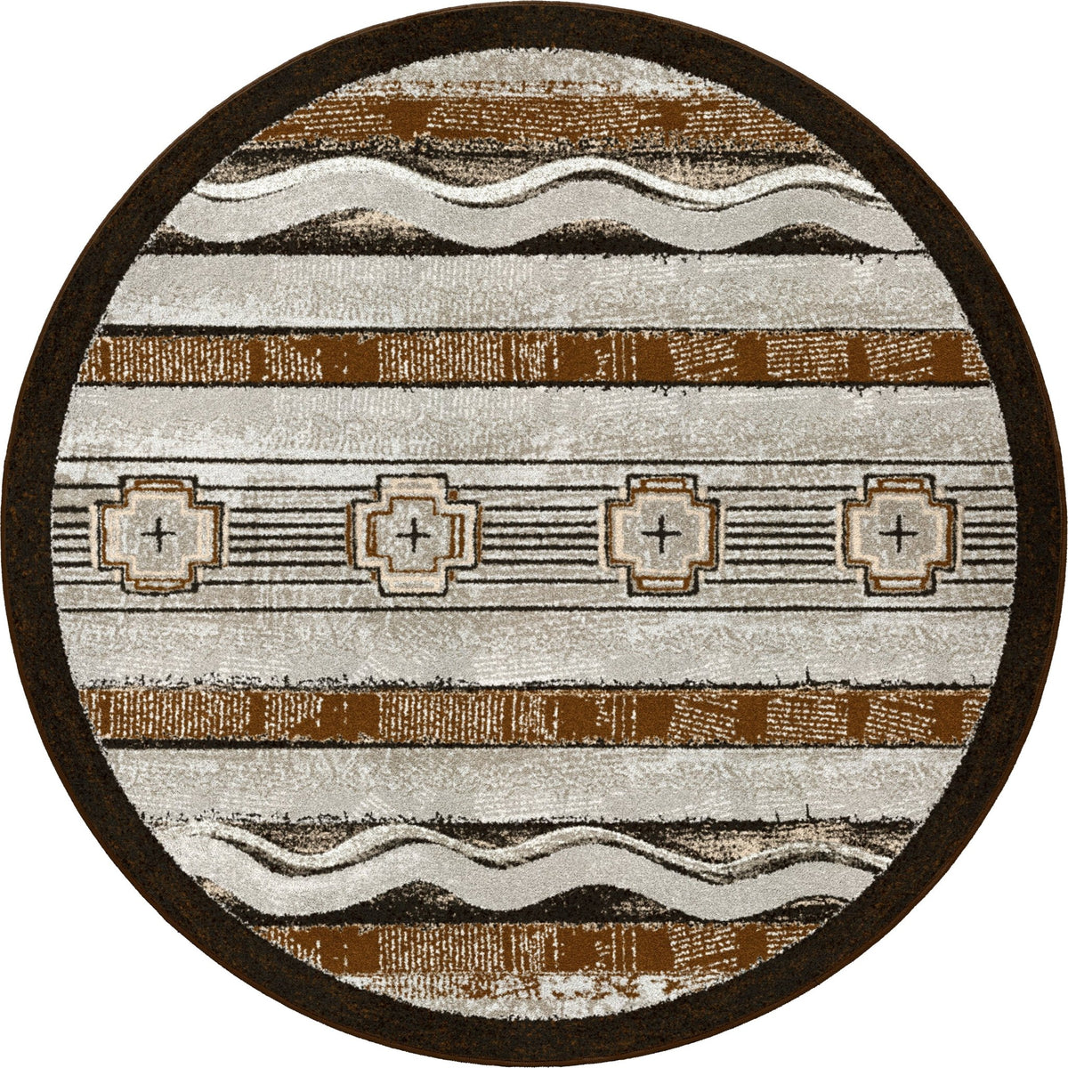 American Dakota Brand New Old School Earthenware Rug - 0362ETW234