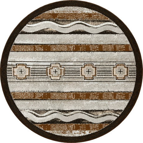 American Dakota Brand New Old School Earthenware Rug - 0362ETW234