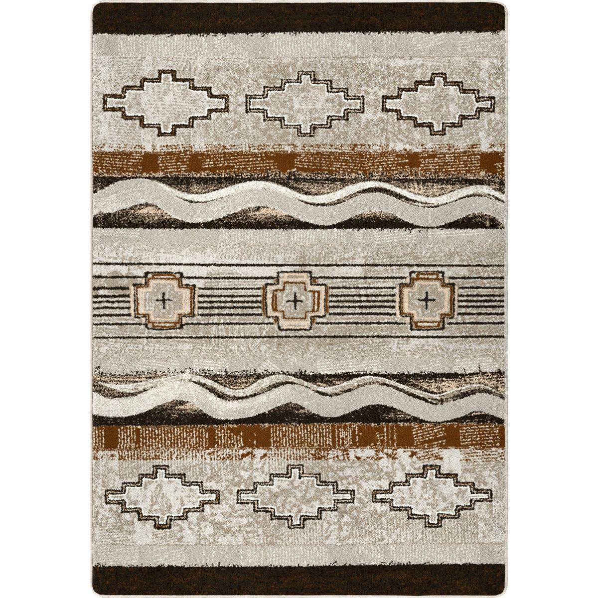 American Dakota Brand New Old School Earthenware Rug - 0362ETW234
