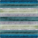 American Dakota Bungalow Stripe Aqua Rug - 0146AQU234