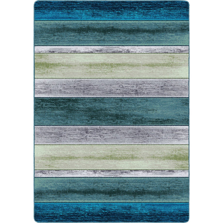 American Dakota Bungalow Stripe Aqua Rug - 0146AQU234