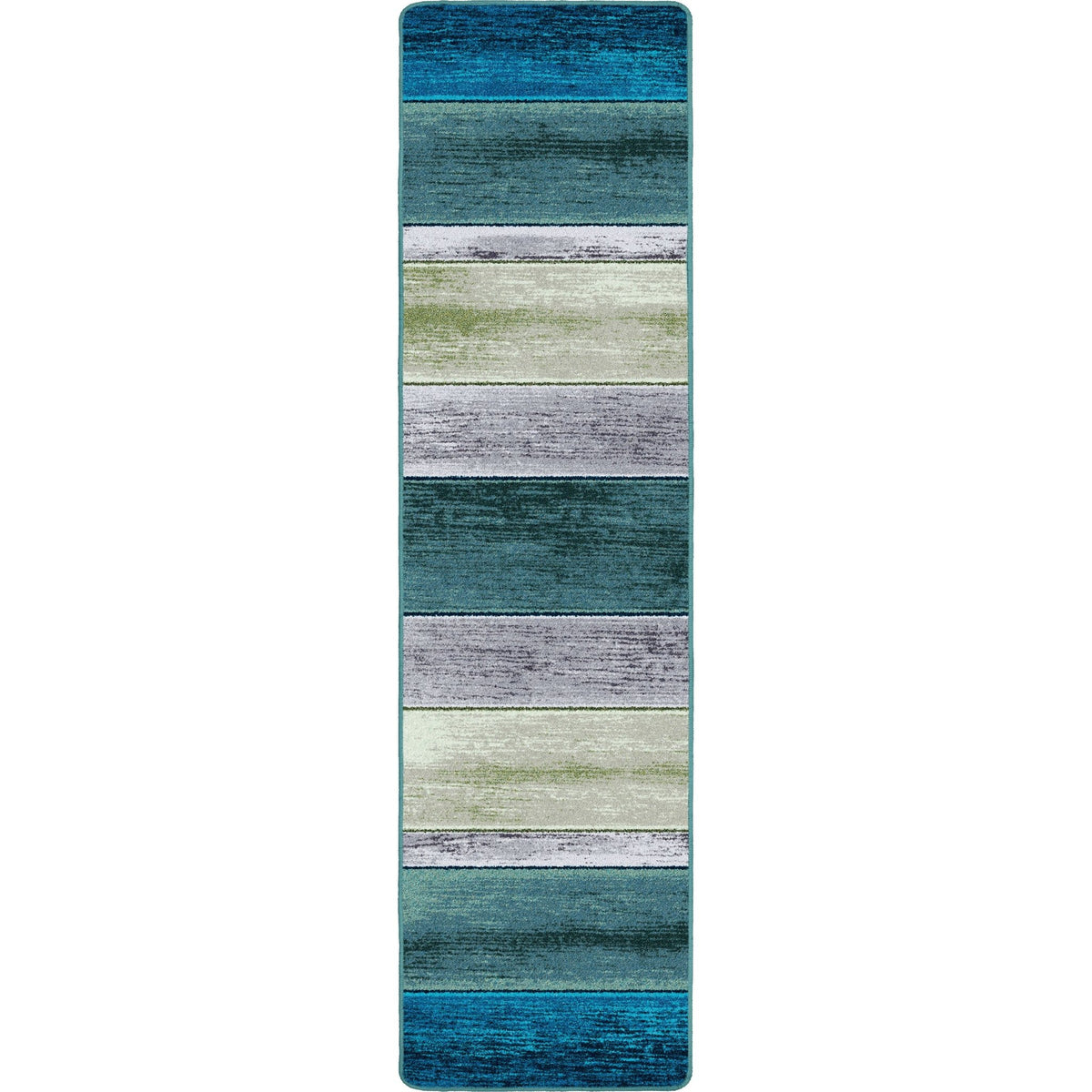 American Dakota Bungalow Stripe Aqua Rug - 0146AQU234