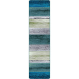 American Dakota Bungalow Stripe Aqua Rug - 0146AQU234
