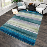 American Dakota Bungalow Stripe Aqua Rug - 0146AQU234