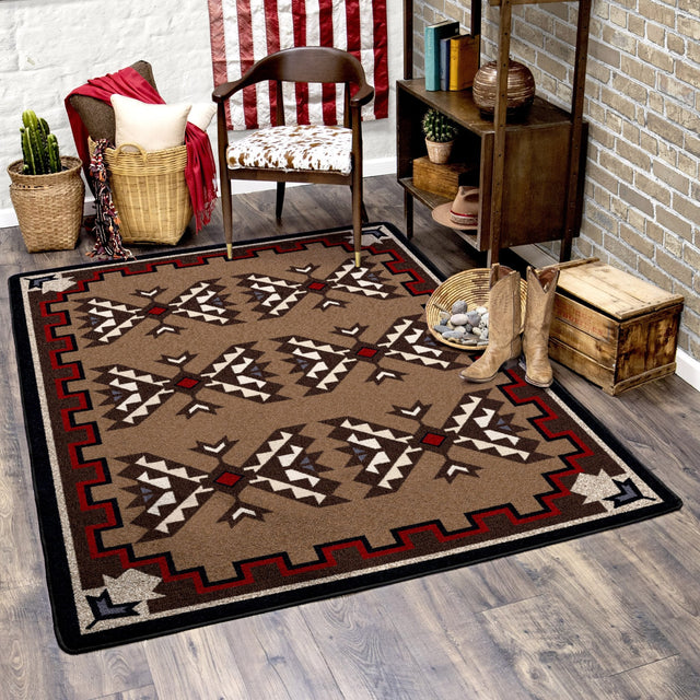 American Dakota Cami Blanket Brown Rug
