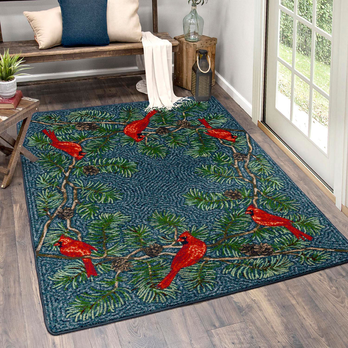 American Dakota Cardinals Navy Rug - 0518NVY234